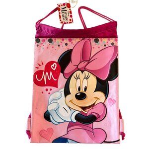 Disney Minnie Mouse Pink Drawstring Little‎ Girls Backpack Travel Essentials